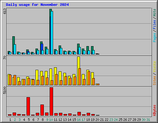 Daily usage for November 2024