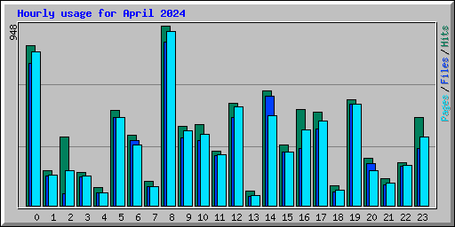 Hourly usage for April 2024