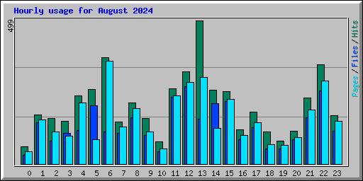 Hourly usage for August 2024