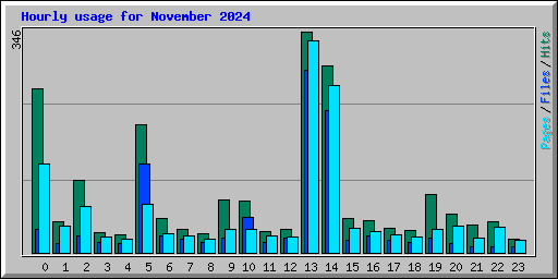 Hourly usage for November 2024