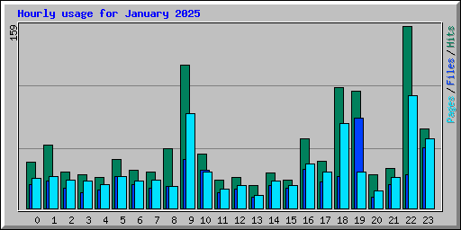 Hourly usage for January 2025