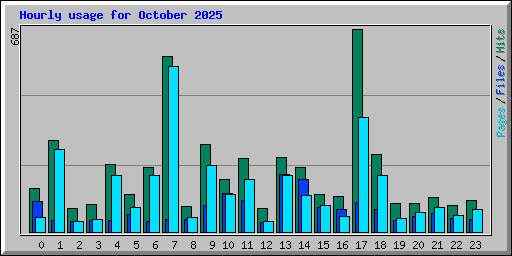Hourly usage for October 2025
