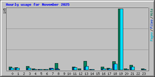 Hourly usage for November 2025