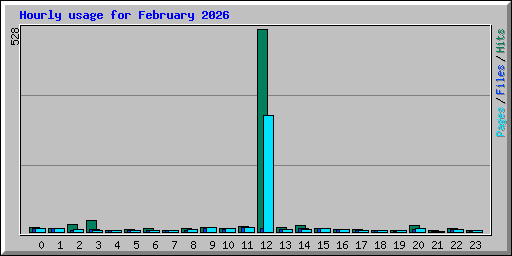 Hourly usage for February 2026