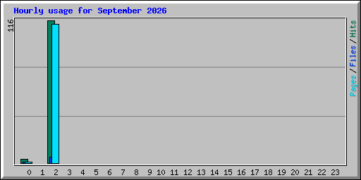 Hourly usage for September 2026